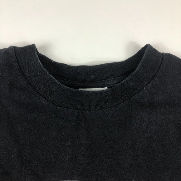 VTG 90s Perry Ellis America Shirt Men Extra Extra Large Black Red Spell Out Logo - Picture 3 of 9